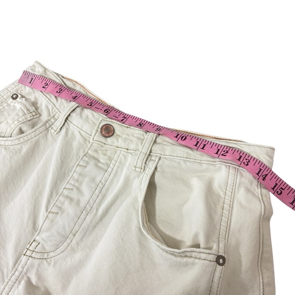 FREE PEOPLE WE THE FREE Mid Rise Lucky You denim Barrel Crop Jeans 26 - Picture 11 of 12